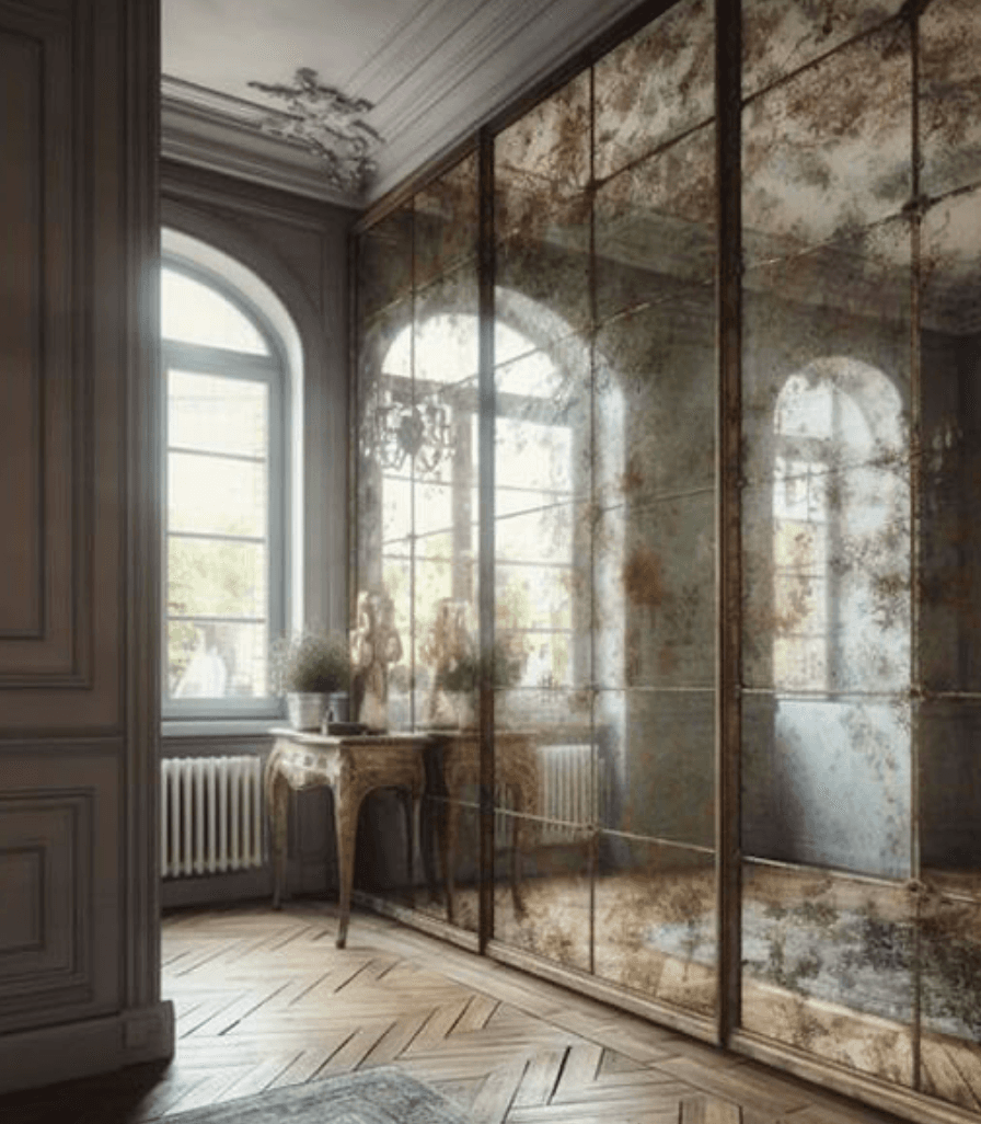 Mirror and reflective surfaces in interior design